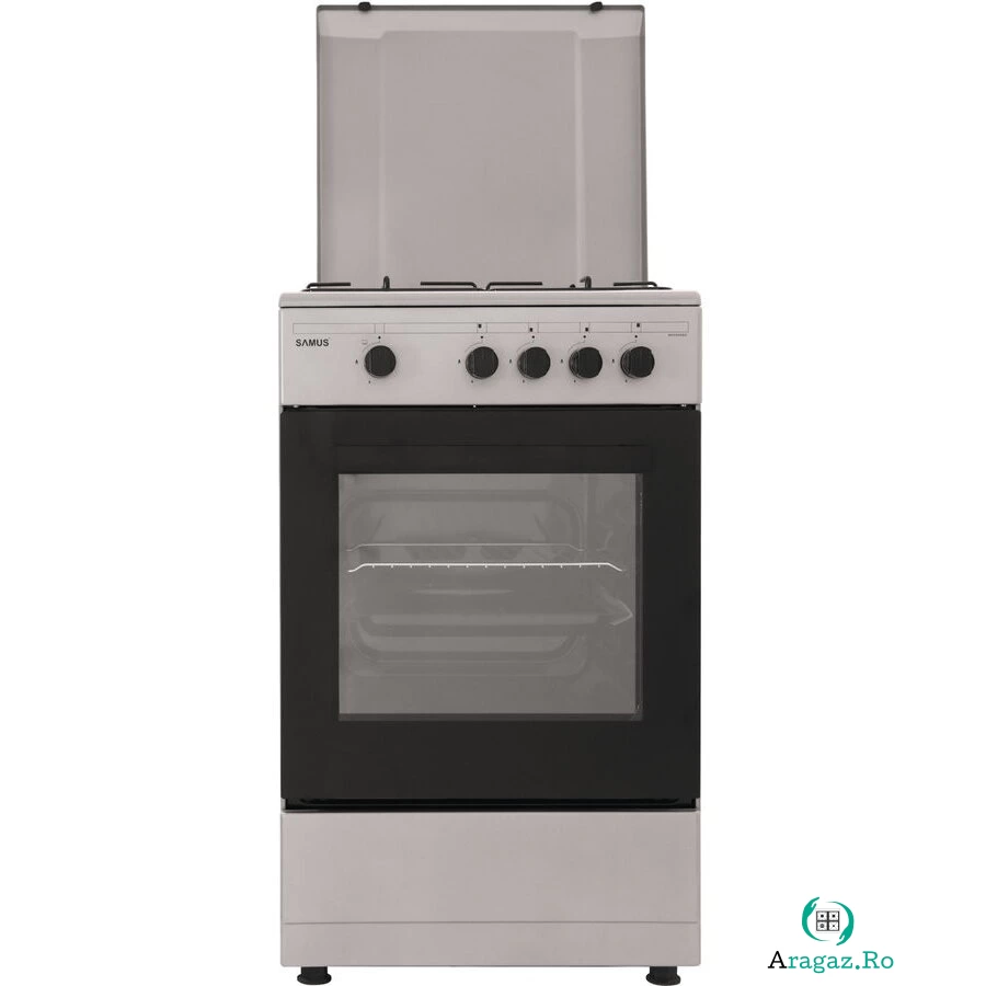 Samus Aragaz Samus SM 450 BSS, 4 arzatoare, Argintiu la 927.99 lei ron
