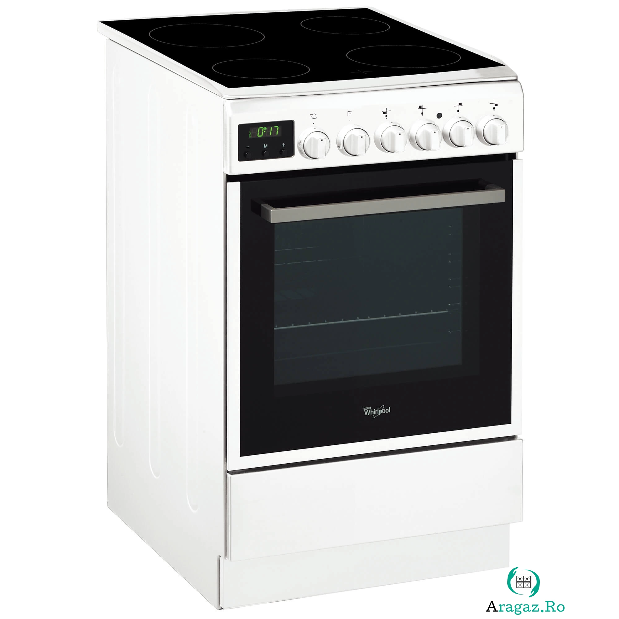 Aragaz electric Whirlpool ACMT 5533/WH, 4 zone gatit, Grill, 50 cm la 1,899.99 lei ron