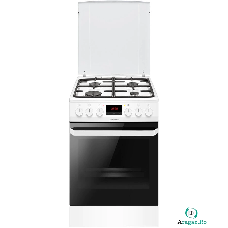 hansa Aragaz Hansa FCMW582109, 4 arzatoare, Mixt, Aprindere electrica, Grill, Clasa A, 50 cm, Alb la 1,667.99 lei ron