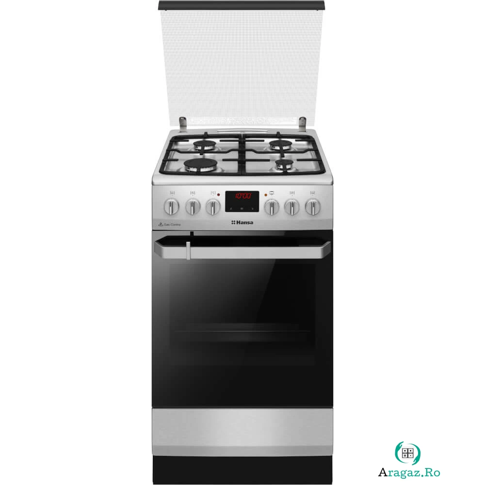 Aragaz mixt Hansa FCMX582509, Cuptor electric, Rotisor, Grill, 4 arzatoare la 1,899.99 lei ron
