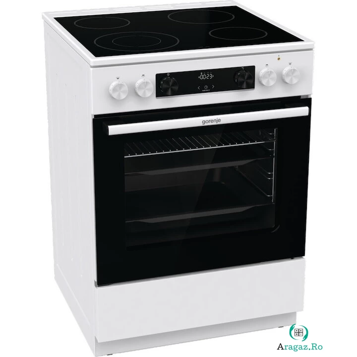 Gorenje Aragaz electric, Gorenje, 60 cm, Alb/Negru