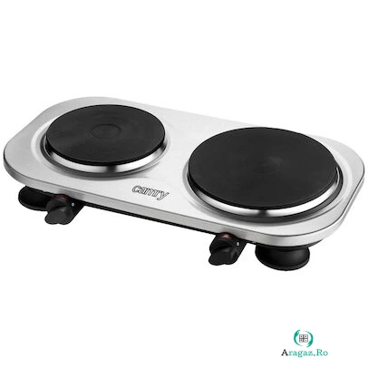 CAMRY Plita electrica CAMRY CR 6511, 2 arzatoare, Control mecanic, Putere 2500 W, inox