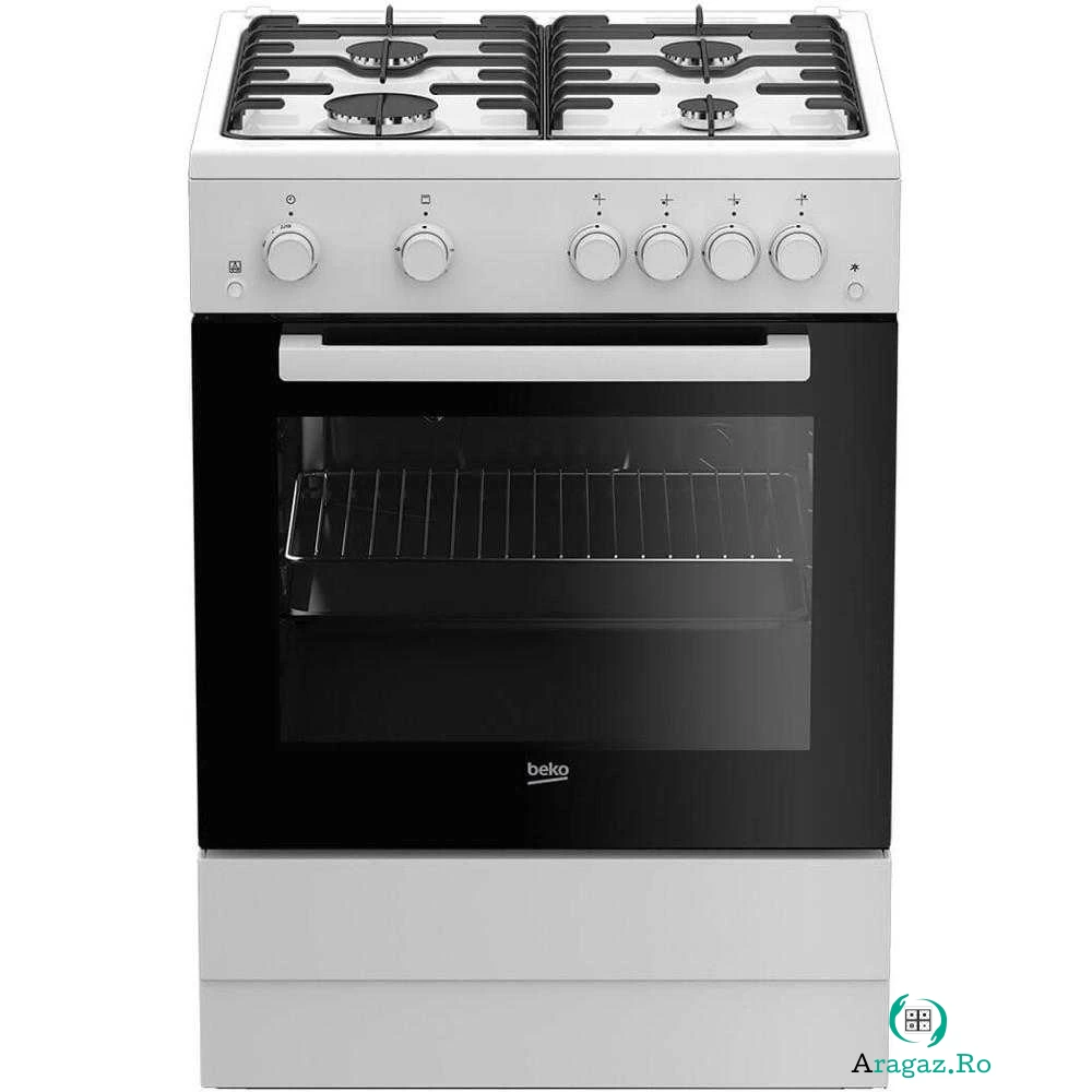 Aragaz pe Gaz Beko FSGT62110GWO, Rotisor, Grill, 4 arzatoare la 1,179.99 lei ron