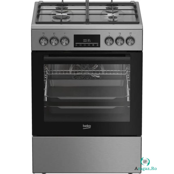 Beko Aragaz Beko FBM62330GXTN, 4 arzatoare, gaz-electric, capacitate 72 litri, latime 60 cm, Inox la 2,553.99 lei ron