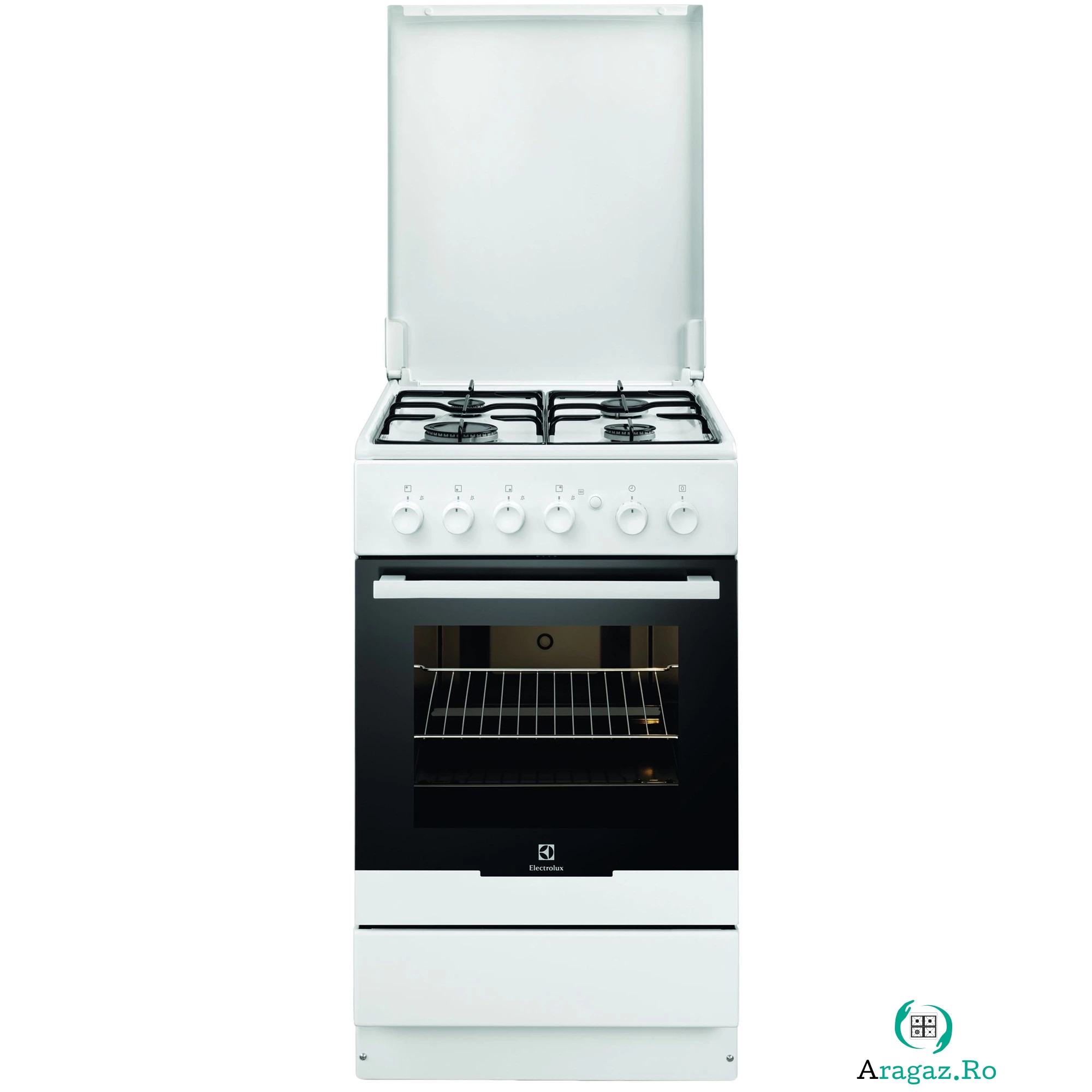 Aragaz pe Gaz Electrolux EKG51151OW, Grill, 4 arzatoare la 1,299.99 lei ron