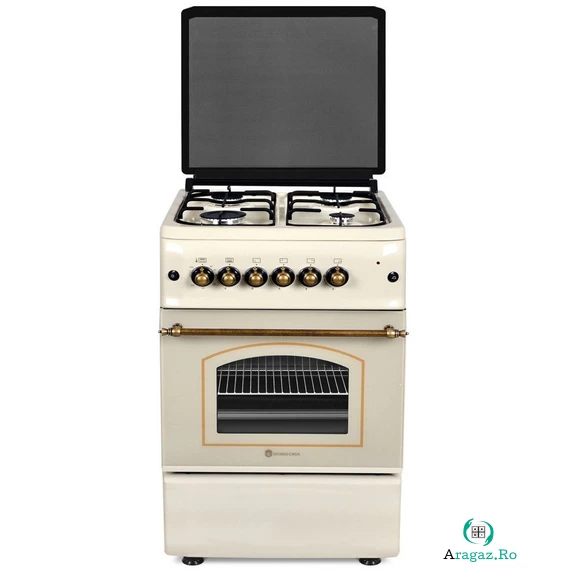 Aragaz rustic Verona Retro 50/55 Beige gaz 4 arzatoare la 1,418.99 lei ron